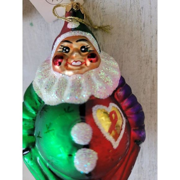 Radko 1997 a caring clown blown glass ornament AIDS awareness - Picture 3 of 10